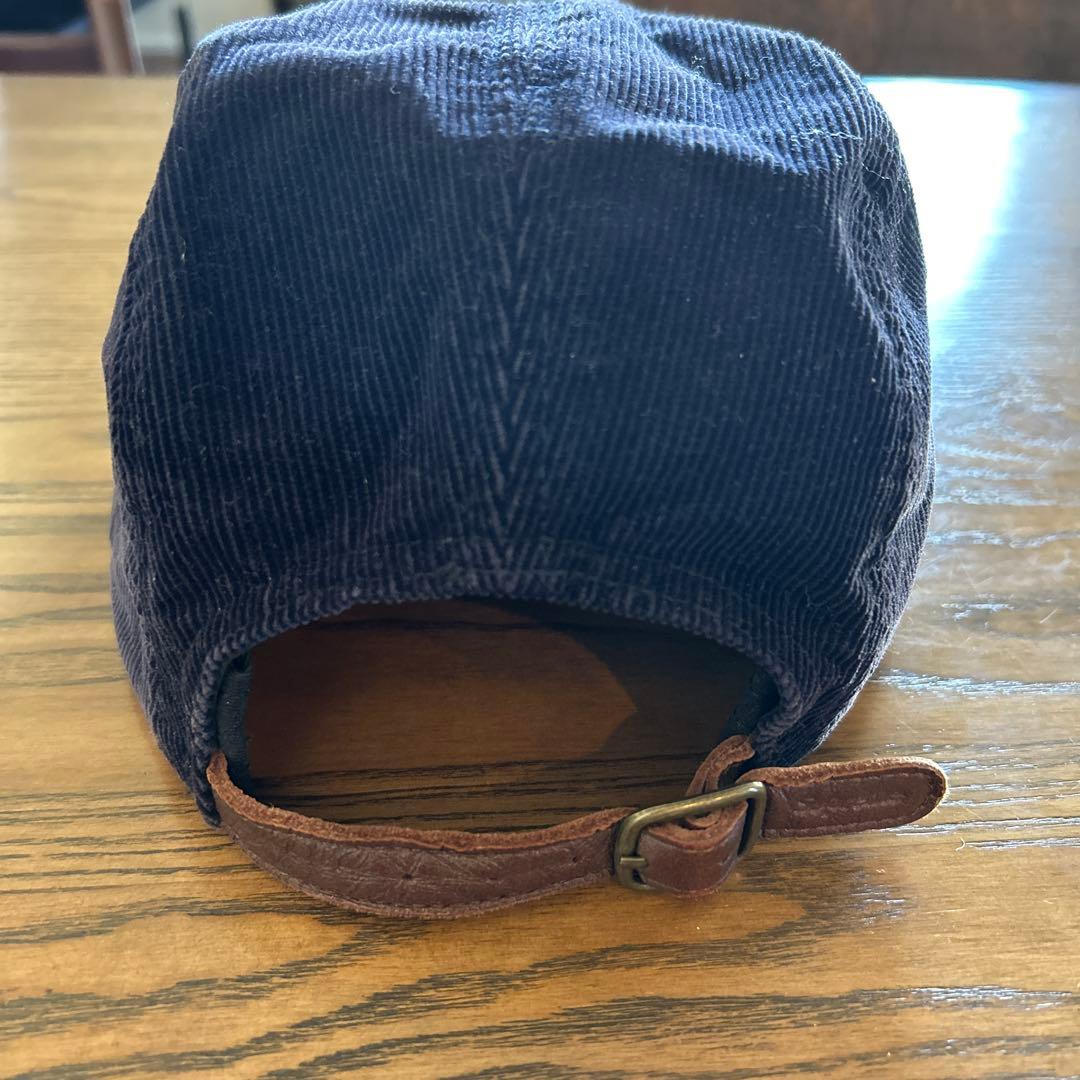 シュプリーム　キャップ　ネイビー　コーデュロイ