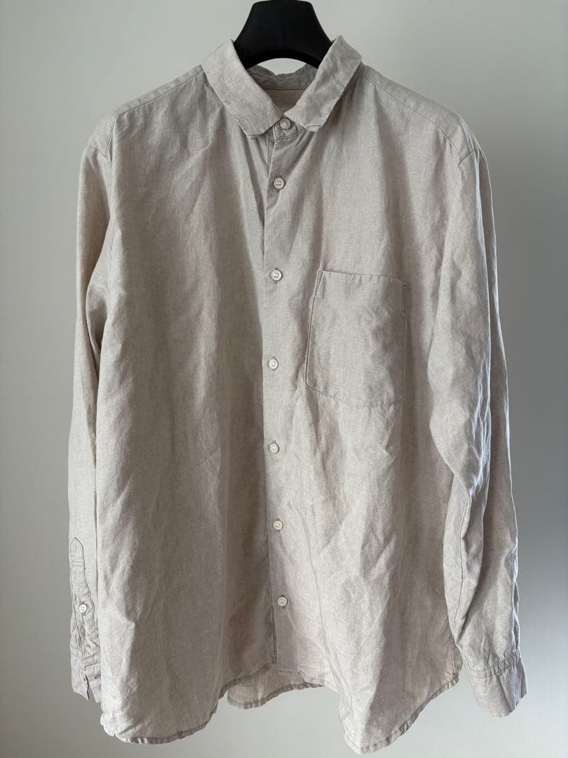confectハイカウントリネンレギュラーカラーシャツ
