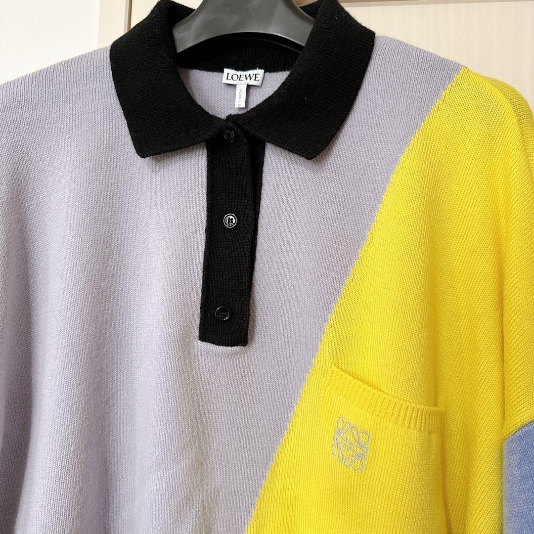 LOEWE ロエベ レアミックスカラー 胸ロゴニット M マルチカラーニット