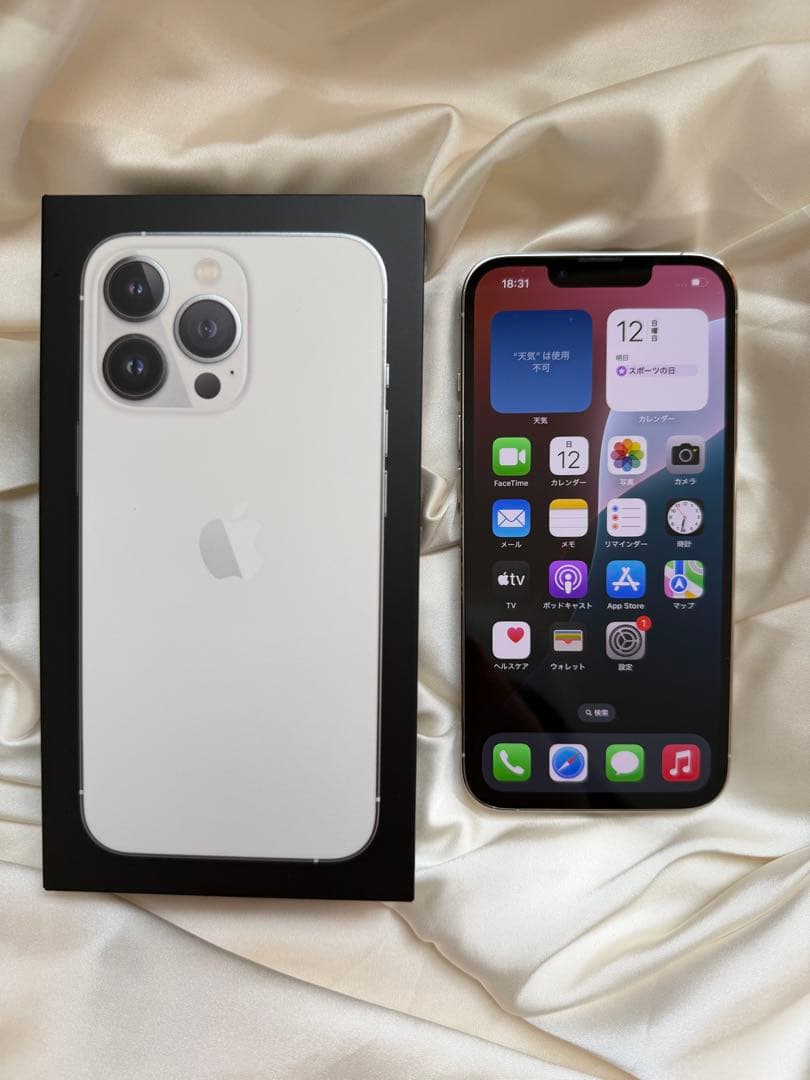 Apple iPhone 13 Pro 256GB シルバー 本体 箱付き