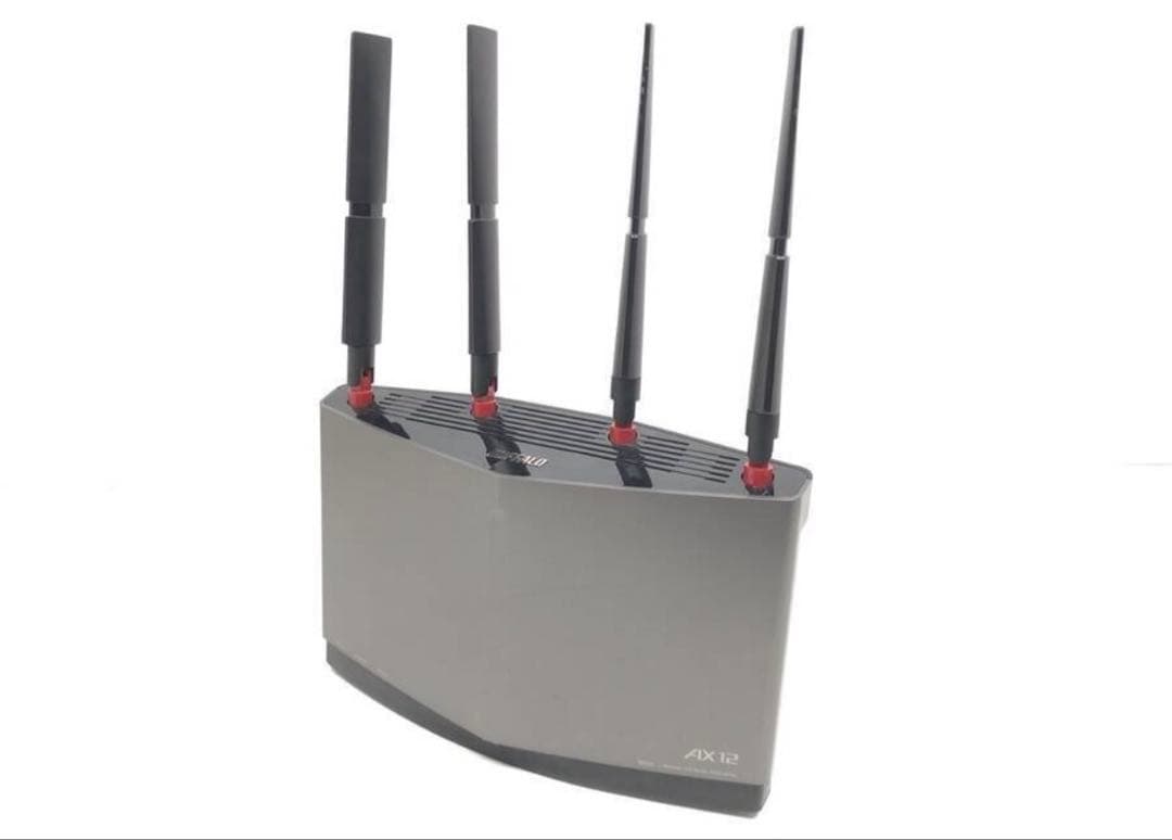 無線LANルーター 4本アンテナ グレー