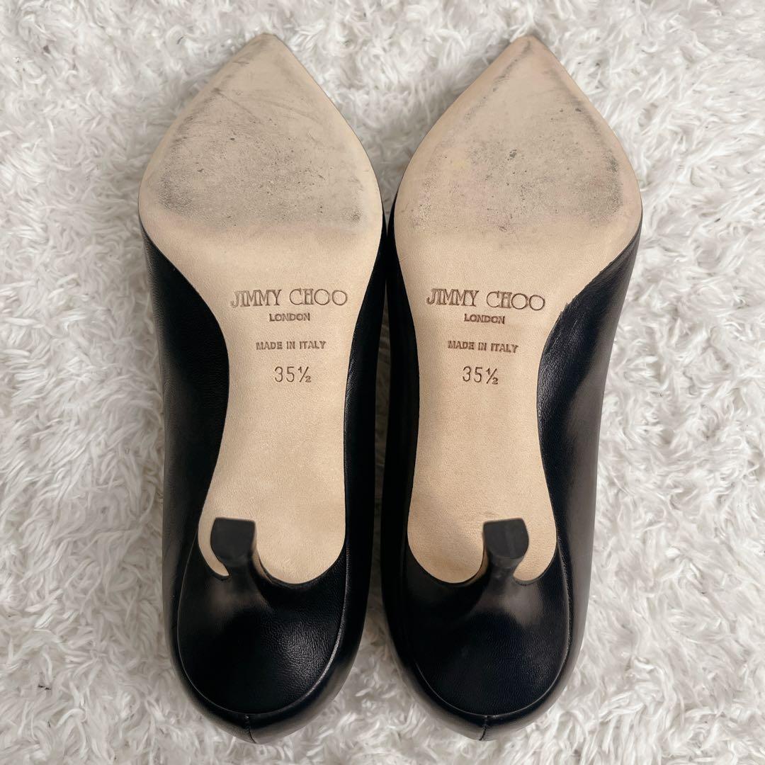 未使用級 ジミーチュウ ROMY65 レザー パンプス ポインテッドトゥ 本革