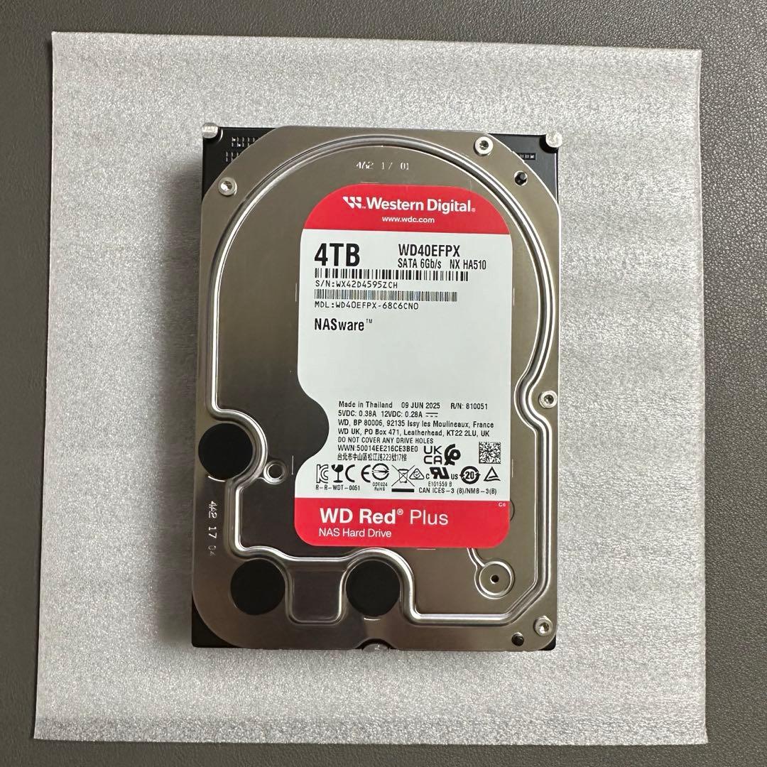 << まとめ買いOK >>　WD Red Plus 4TB NAS HDD　②