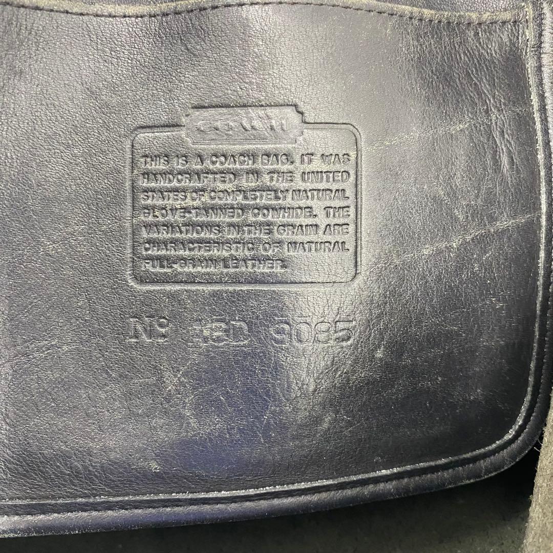 オールドコーチ レザー ショルダーバッグ バケツ型 ブラック 9085