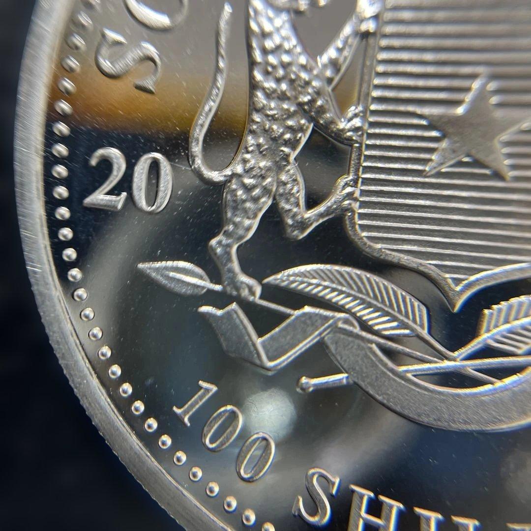 【純銀】ソマリア共和国　2018年　エレファント銀貨100シリング　1オンス②