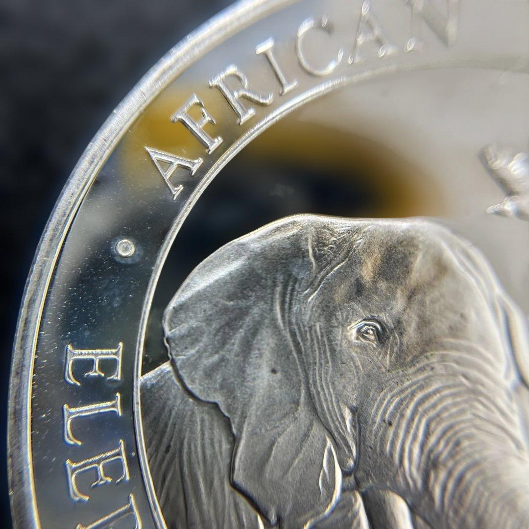 【純銀】ソマリア共和国　2018年　エレファント銀貨100シリング　1オンス②