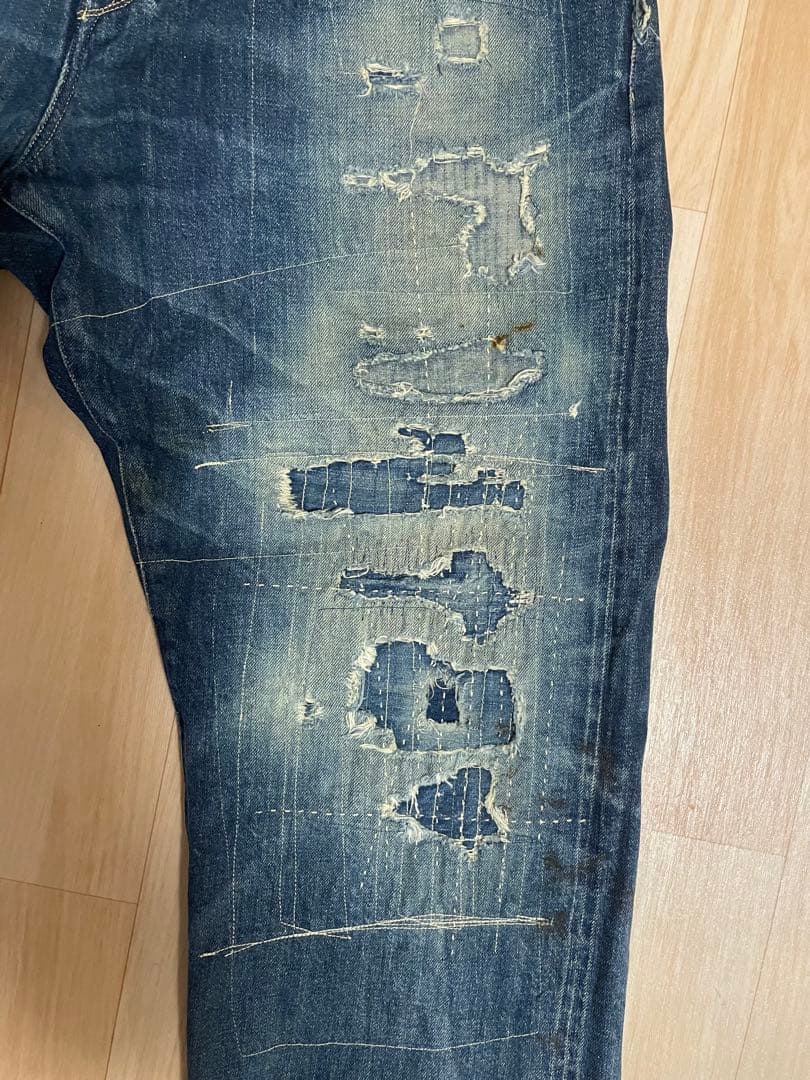 アナクロノーム　ダメージ加工デニム　ANR118 w36