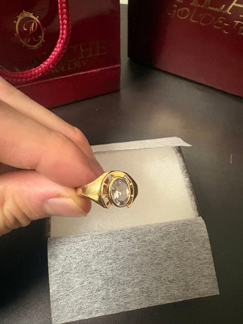 AVALANCHE 10K ゴールド ストーンリング　8号号