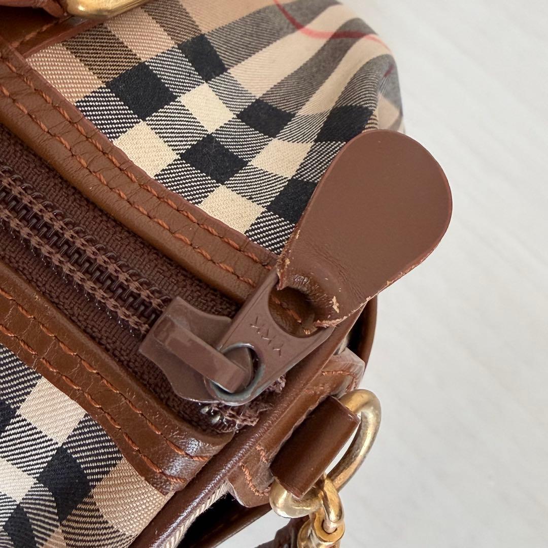 バーバリーズ　ミニボストンバッグ　2way ノバチェック　シャドーホース