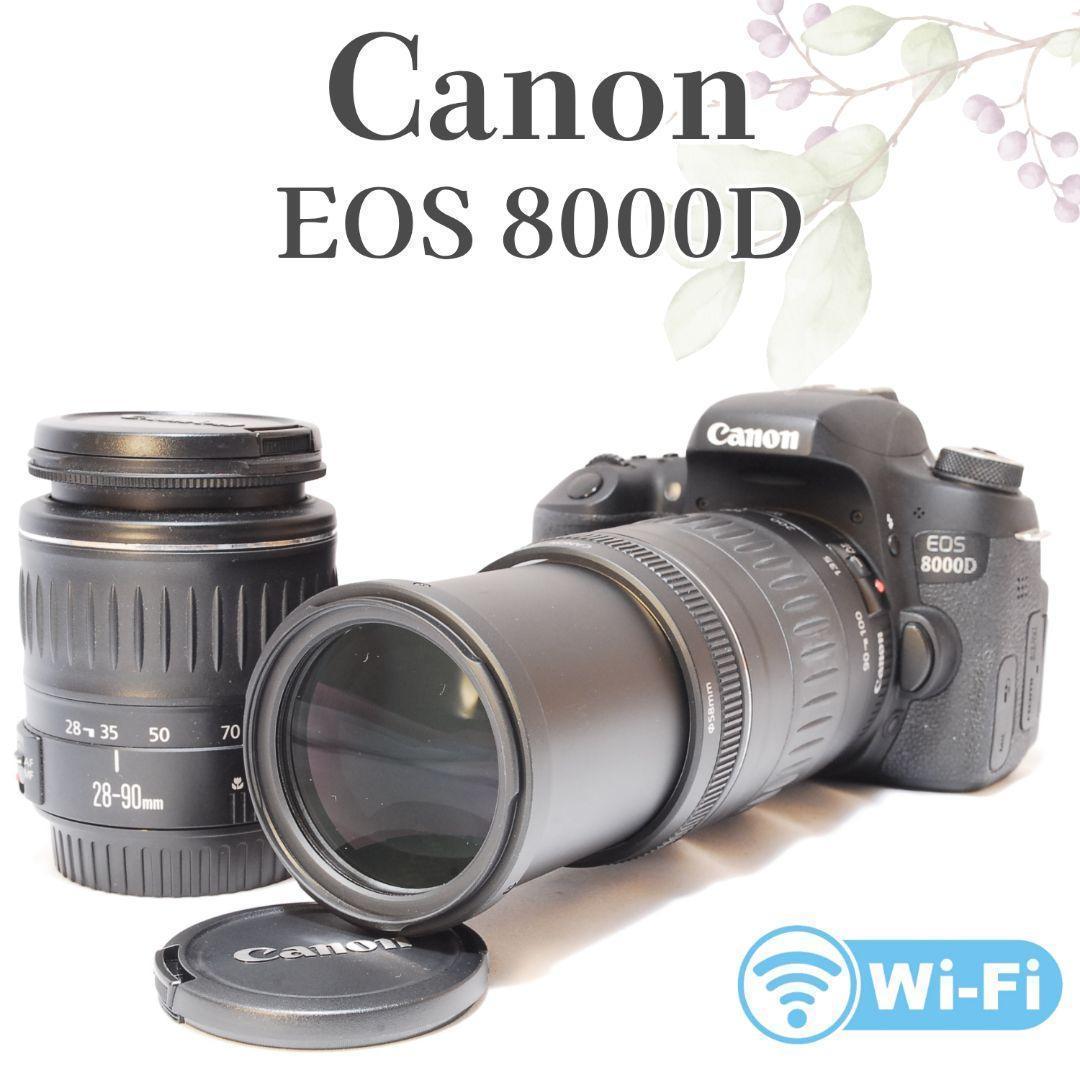 迫力の超望遠✨Canon EOS 8000D✨ダブルレンズセット Wi-Fi接続