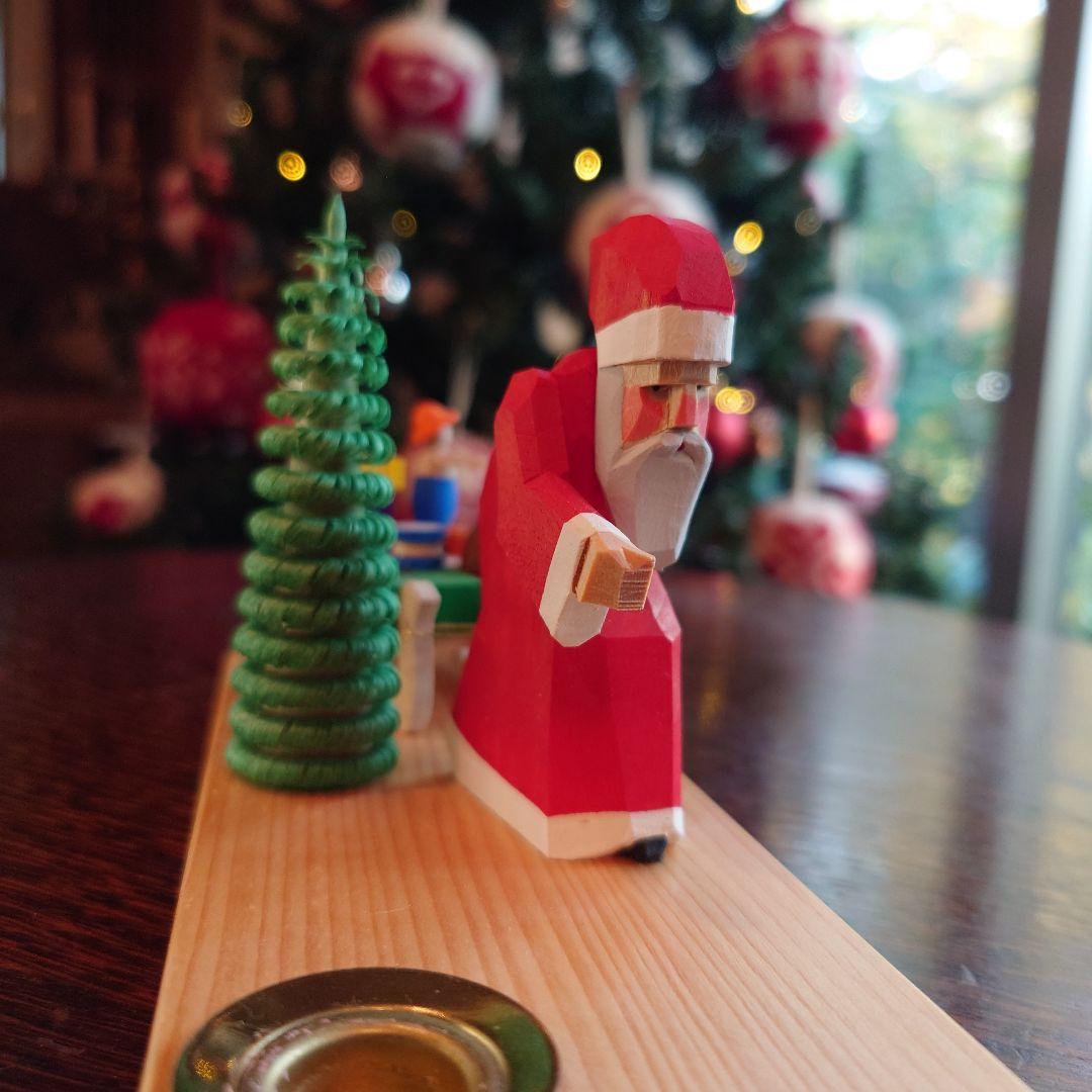 ドイツ　エルツ　ベッティーナフランケ　サンタ　キャンドルホルダー　Xmas＊新品