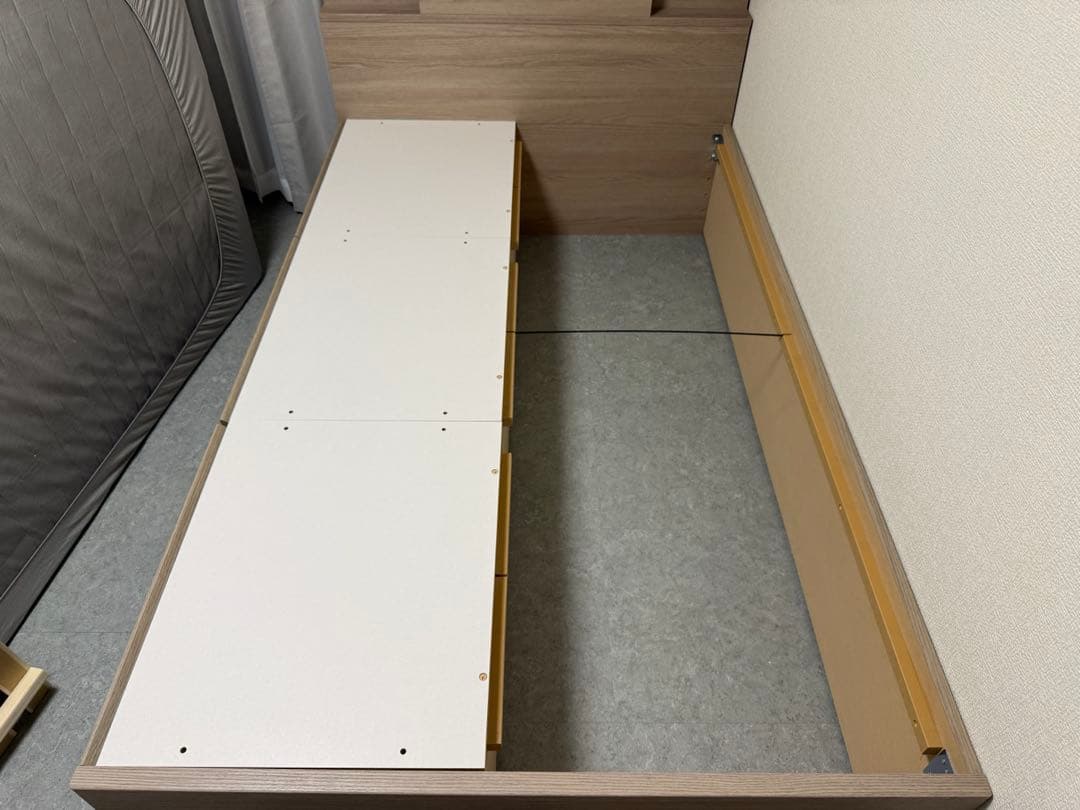 【専用商品】ニトリ　セミダブル　すのこチェストベッドフレーム　グレーウォッシュ