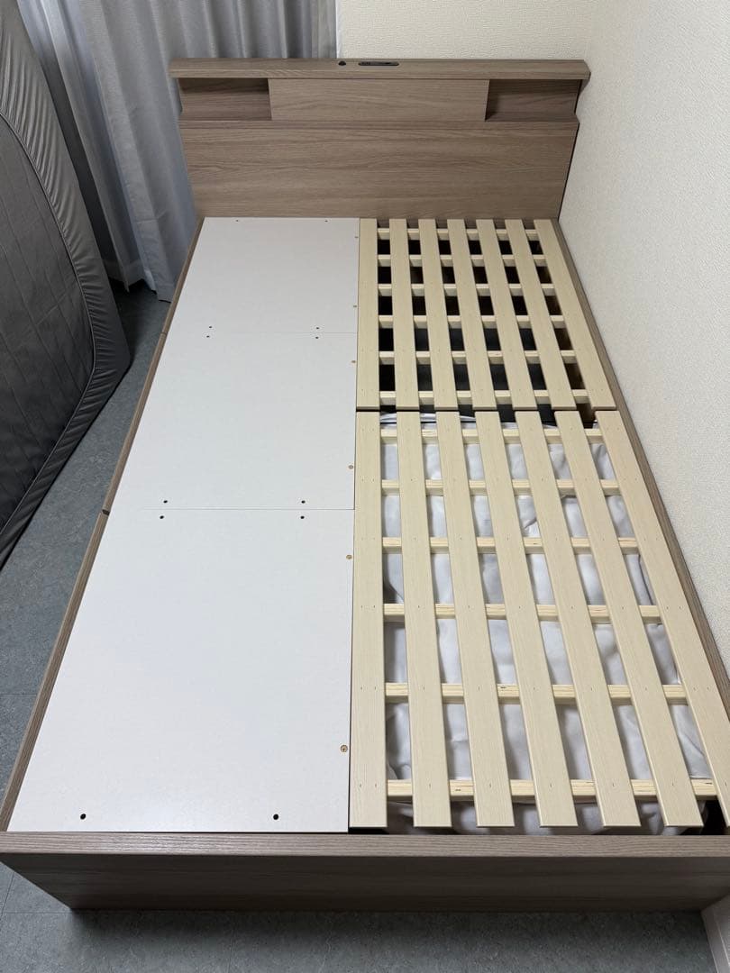 【専用商品】ニトリ　セミダブル　すのこチェストベッドフレーム　グレーウォッシュ