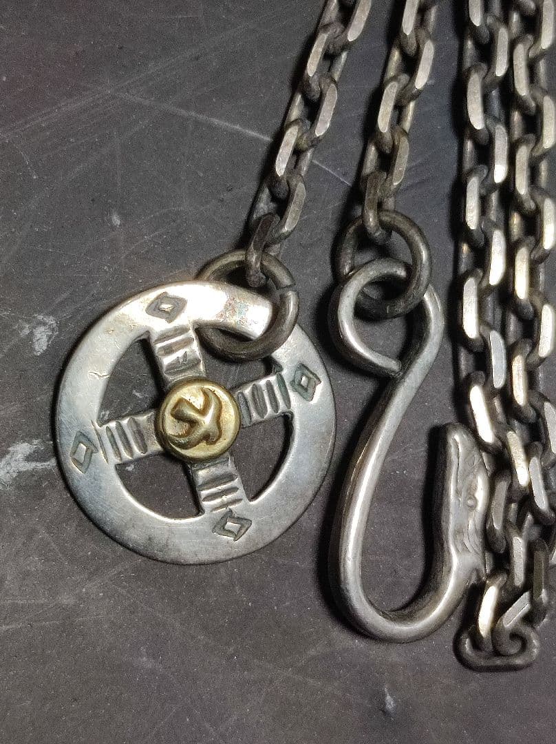 ゴローズgoro's　金付きメディスンホイール＆イーグルフック＆細角チェーン