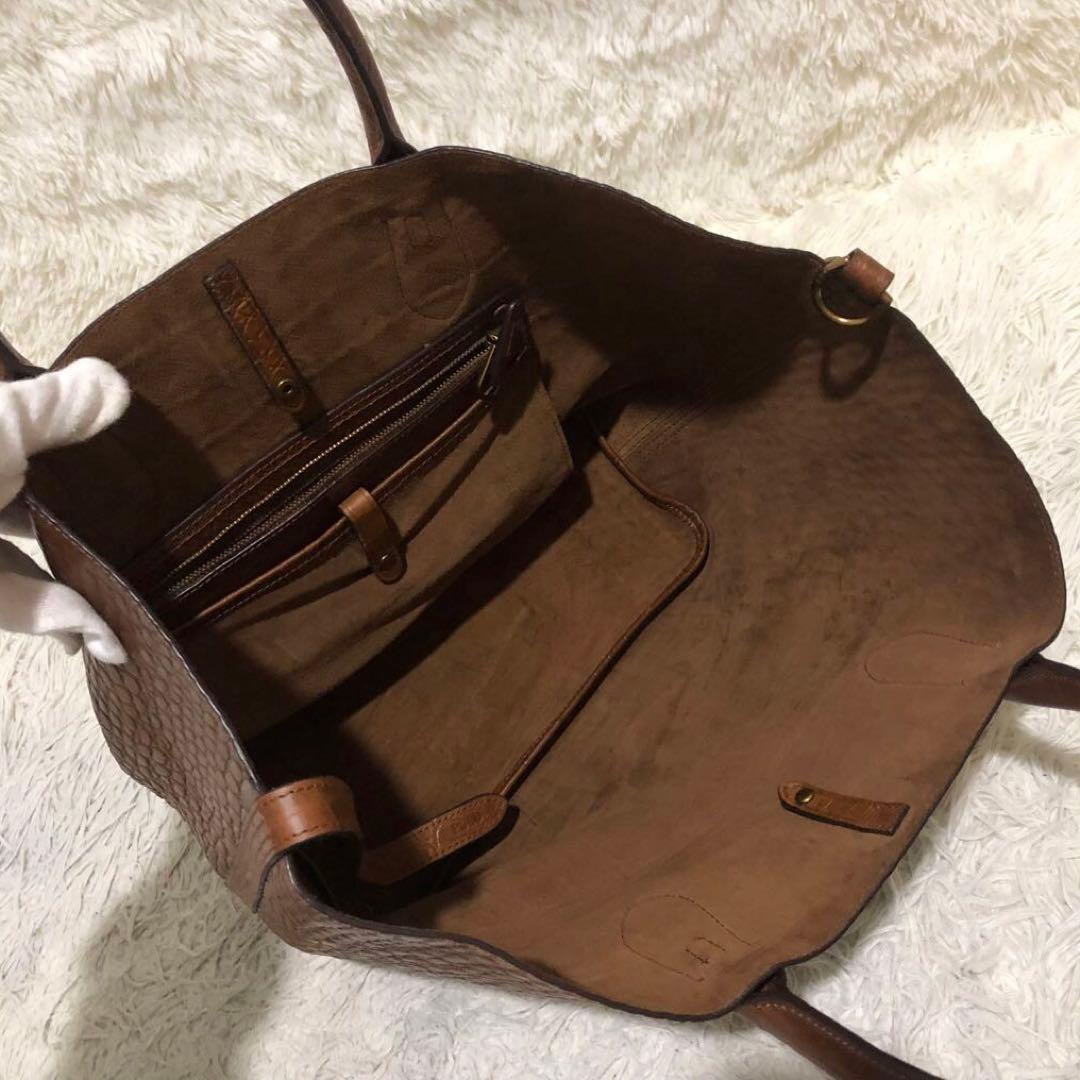極美品☆ポロラルフローレン 2way レザー トートバッグ ショルダーバッグ