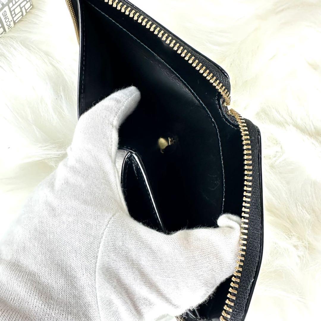 【名作】コムデギャルソン⭐︎ポルカドット ラウンドジップ エンボス 財布 箱付き