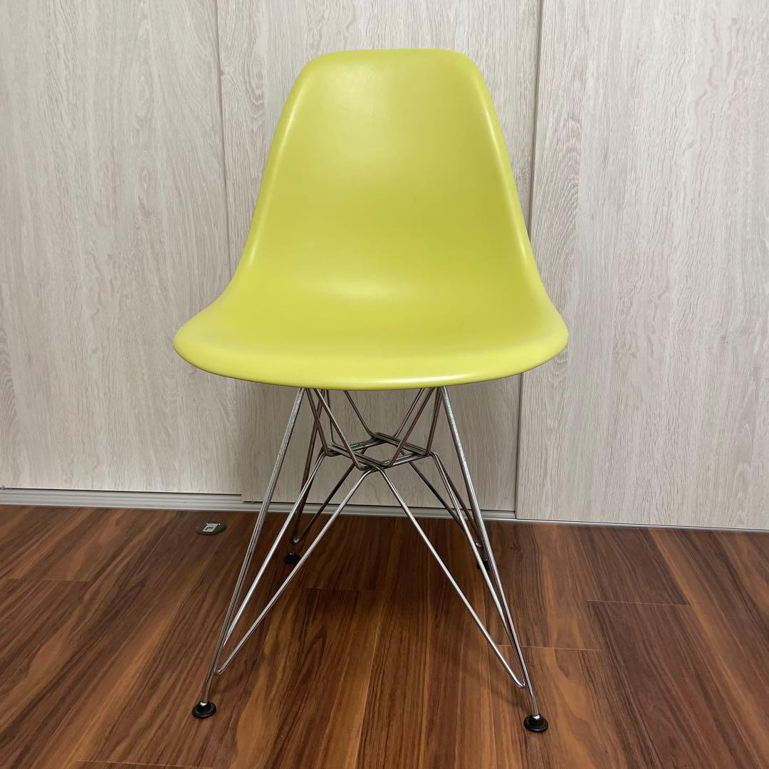 イームズ　プラスチック　シェルサイドチェア　ライムグリーン