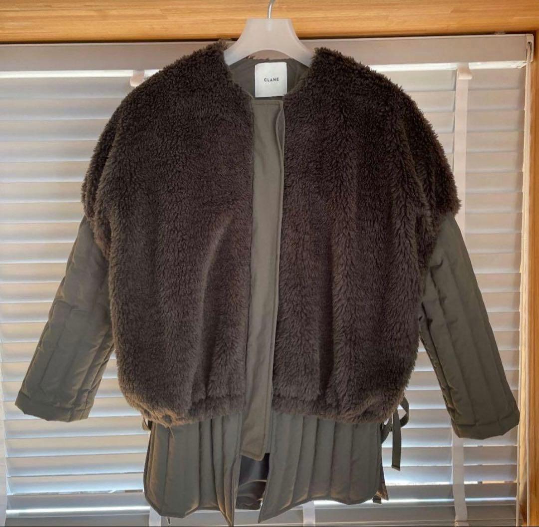 CLANE クラネ ボアベストレイヤード　ダウンジャケット