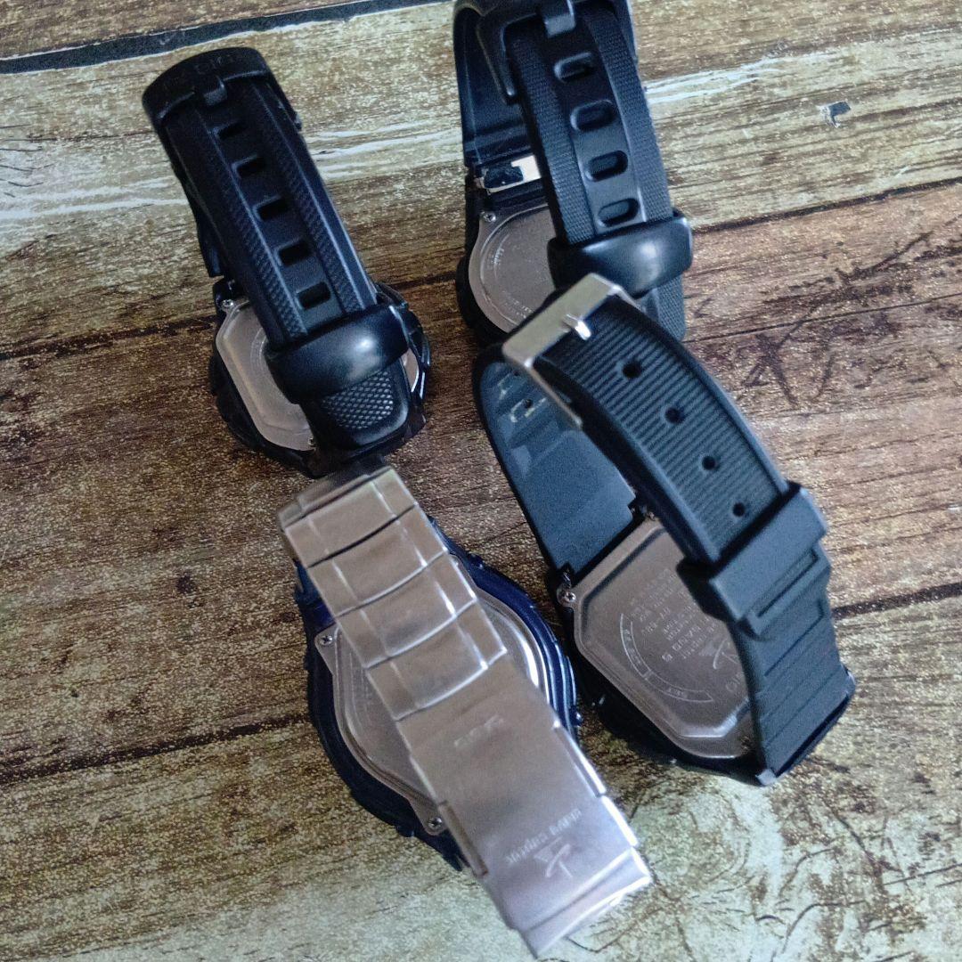 中古動品4本組②◆カシオ ウェーブセプター 電波時計 アナデジ/デジタル