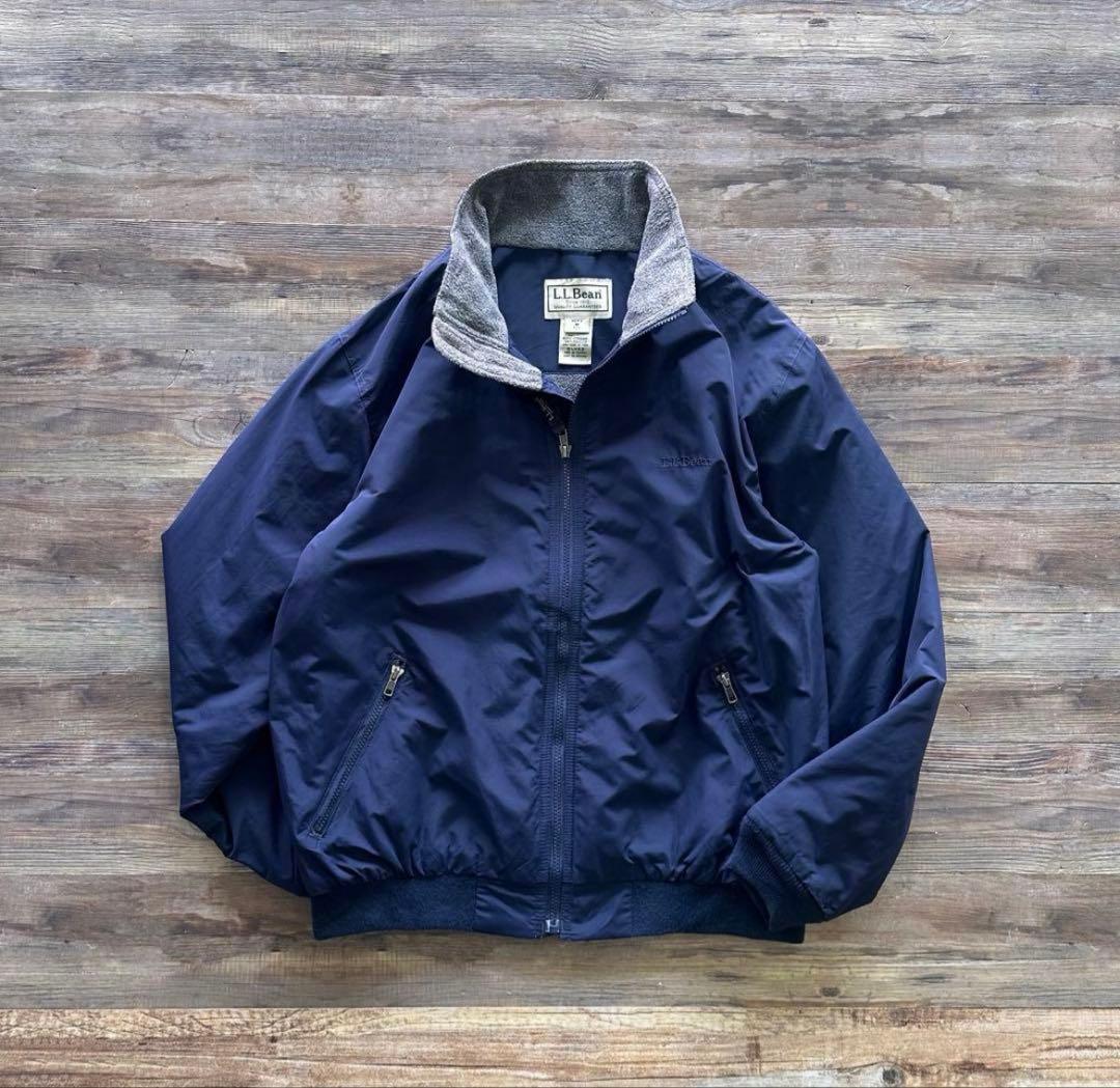 エルエルビーン/ウォームアップジャケット/ナイロン/アウター/ブルゾン/ネイビー