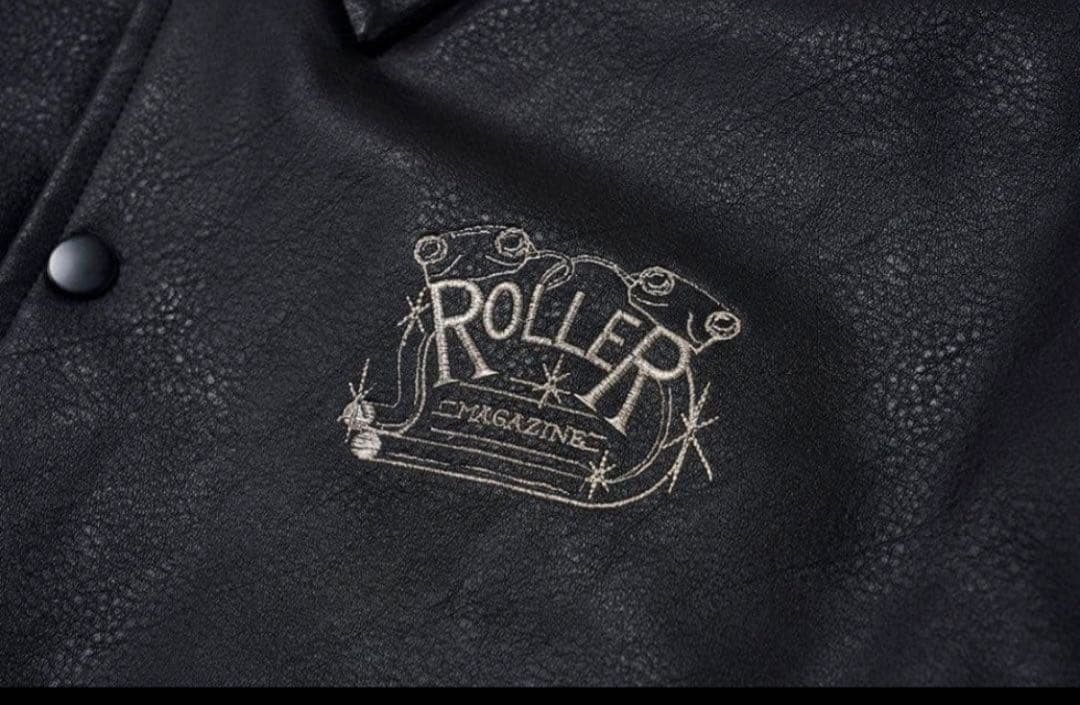 即完ROLLER FAKE LEATHER COACH JACKET
