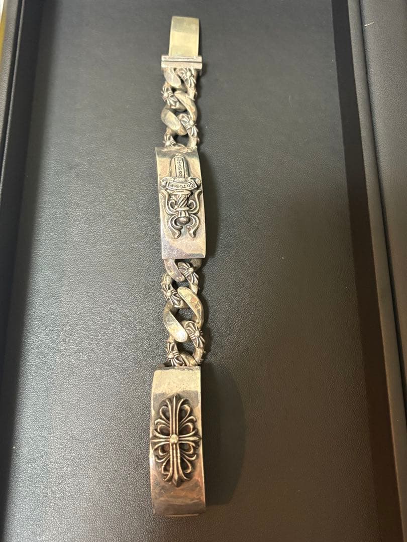 レアCHROME HEARTS ダブルID フローラルダガー ファンシーチェーン