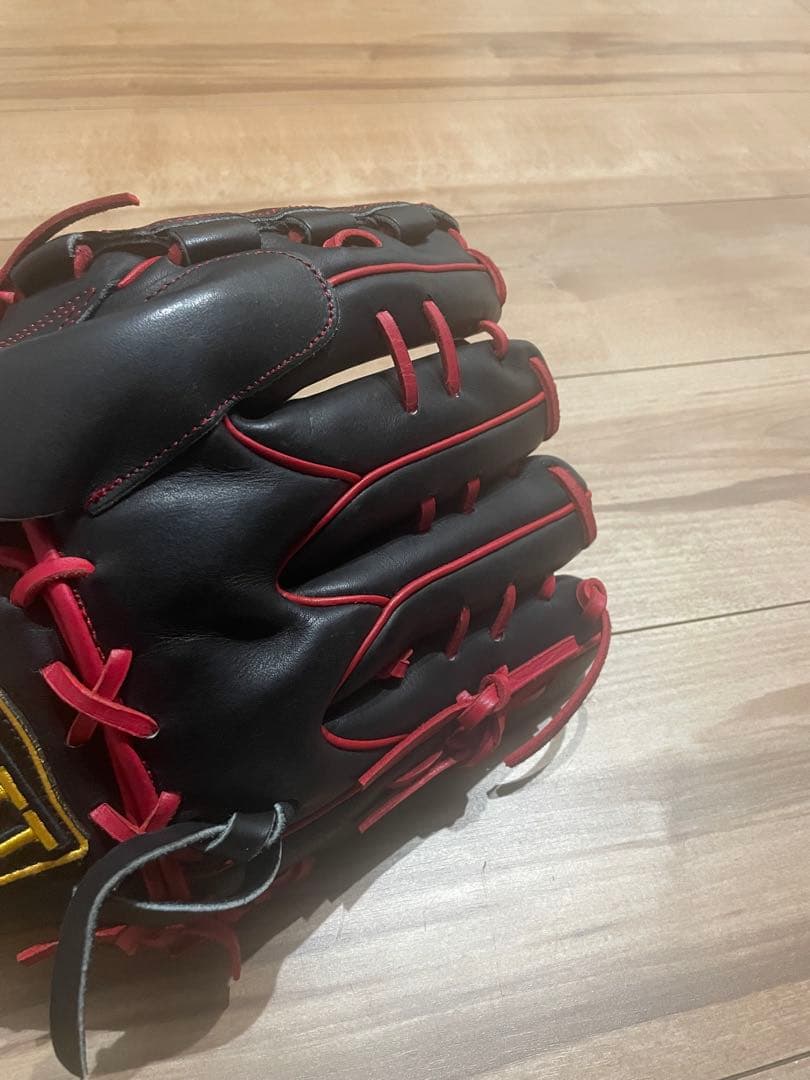 ZETT 硬式グローブ 黒/赤　　最終値下げ中！