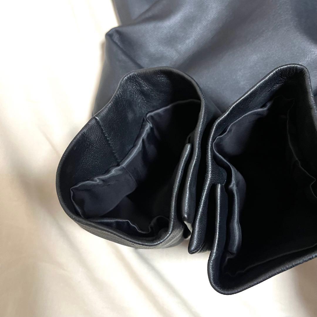 【美品】ユナイテッドアローズ　ラムレザーテーラードジャケット　羊革　ブラック　M