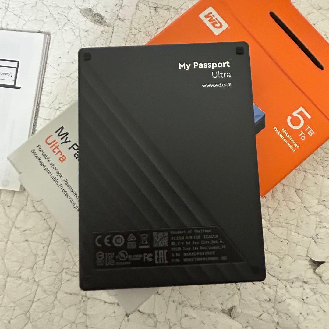 WD my passport ultra ポータブルHDD 5TB USB-C