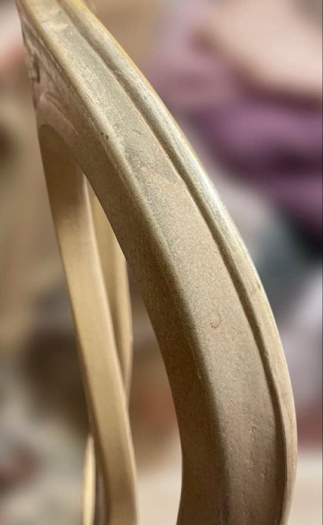 Chi　ロココ調椅子　彫刻装飾　バラ布座面 ヨーロピアン　アンティーク椅子