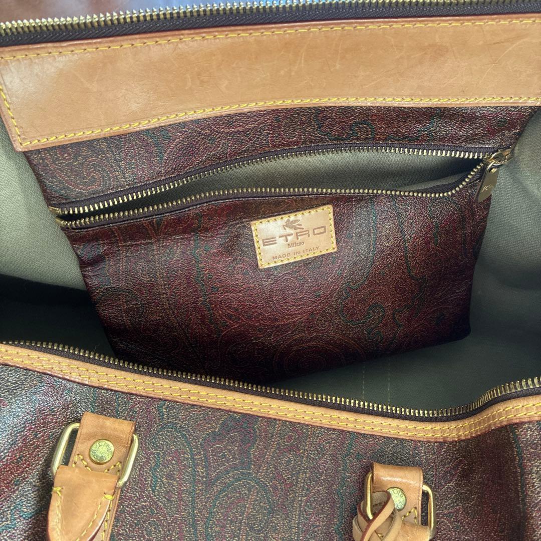 エトロ　ボストンバッグ ペイズリー柄 旅行バッグ　大容量