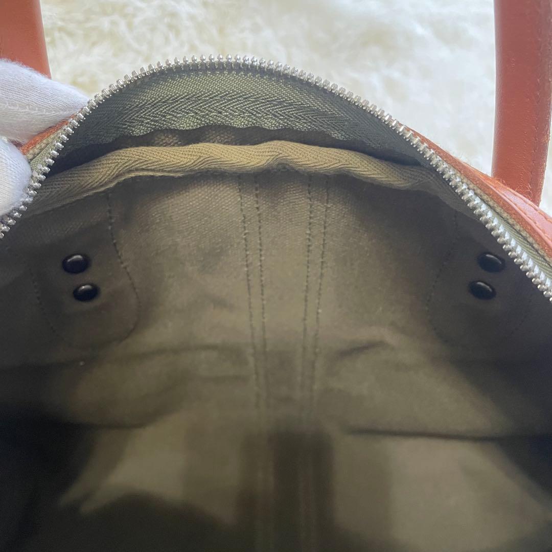 プーさん 一澤信三郎帆布 ボストンバッグ　オリーブ