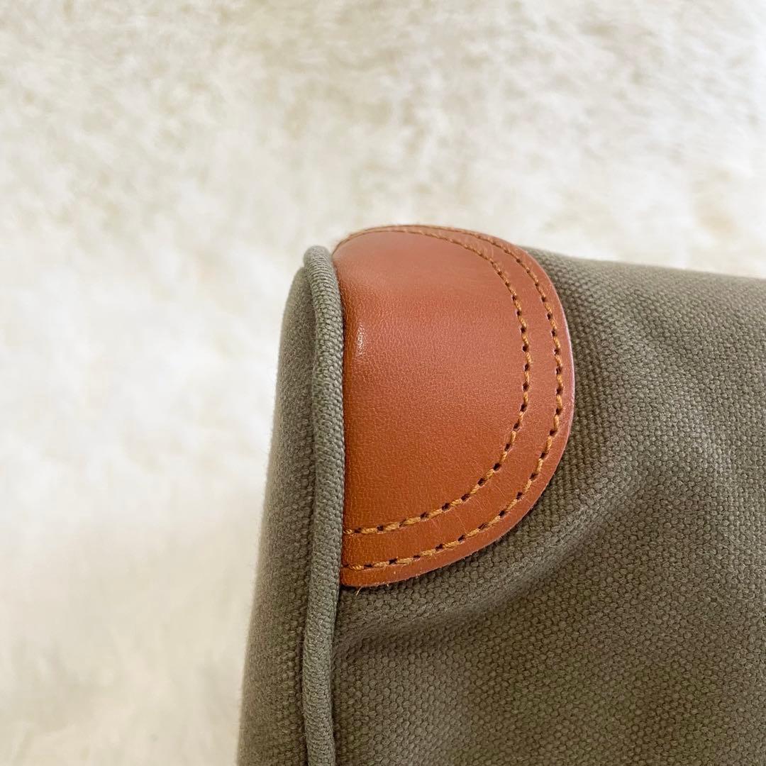 プーさん 一澤信三郎帆布 ボストンバッグ　オリーブ