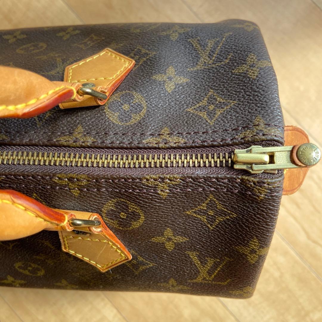 南京錠 鍵付き ルイヴィトン バッグ スピーディ 30 モノグラム ブラウン