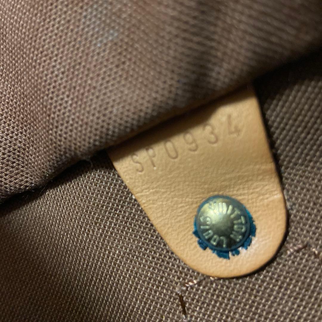 南京錠 鍵付き ルイヴィトン バッグ スピーディ 30 モノグラム ブラウン