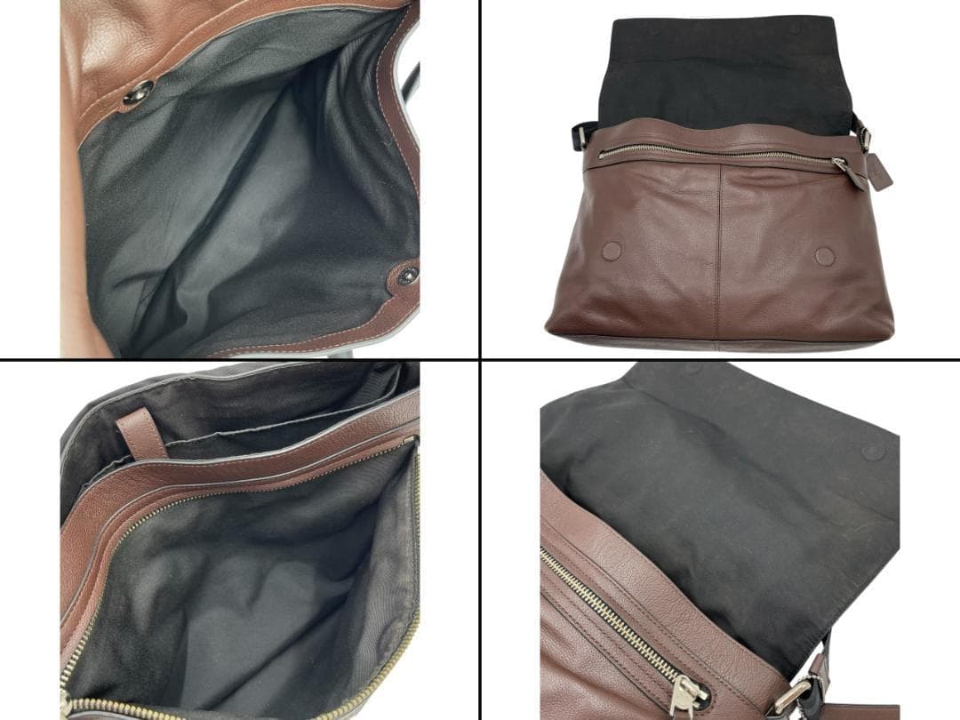 COACH F54792 スムースレザー ショルダーバッグ メッセンジャーバッグ