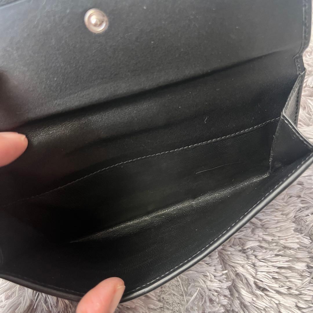 良品　GUCCI GGキャンバス 長財布　ブラック　札入れ　小銭入れ　メンズ