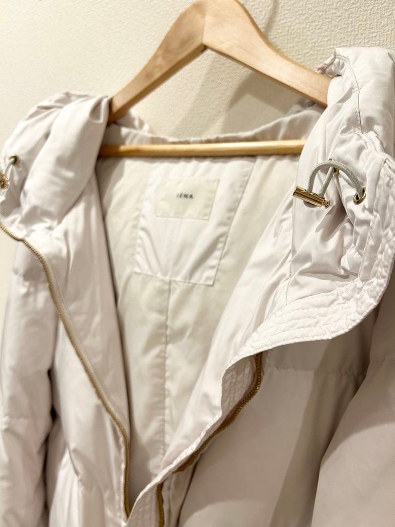 【☆るる☆】IENA ハイマルチタフタダウンショートコート　ホワイト 40