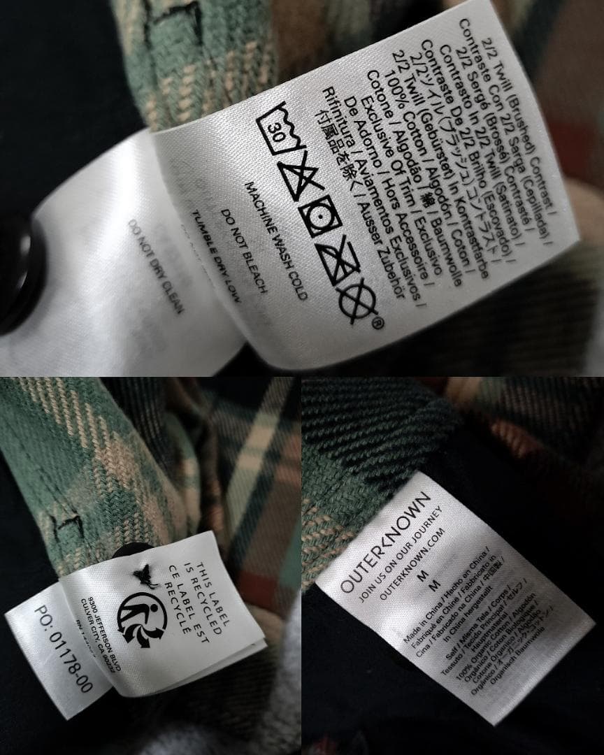 アウターノウン/ブランケットシャツ/肉厚ネルシャツ/ワークポケット