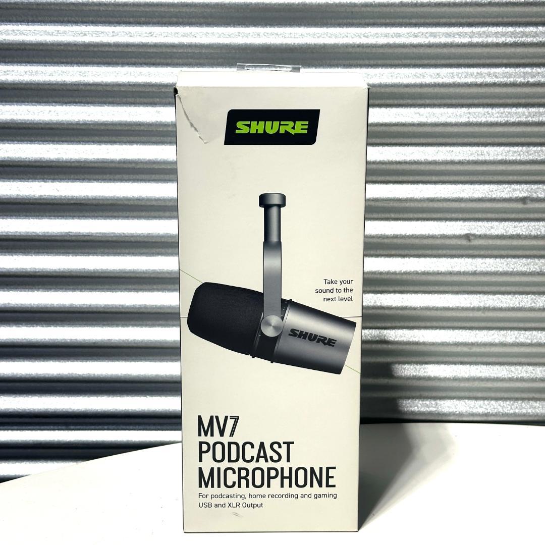 中古 SHURE シュア ポッドキャストマイクロホン MV-7-S-J