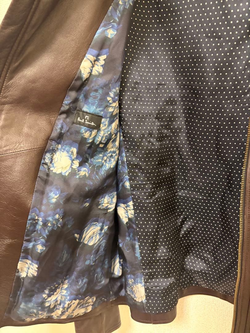 Paul Smith ラムレザージャケット 羊革 裏地デザイン 日本正規 3L