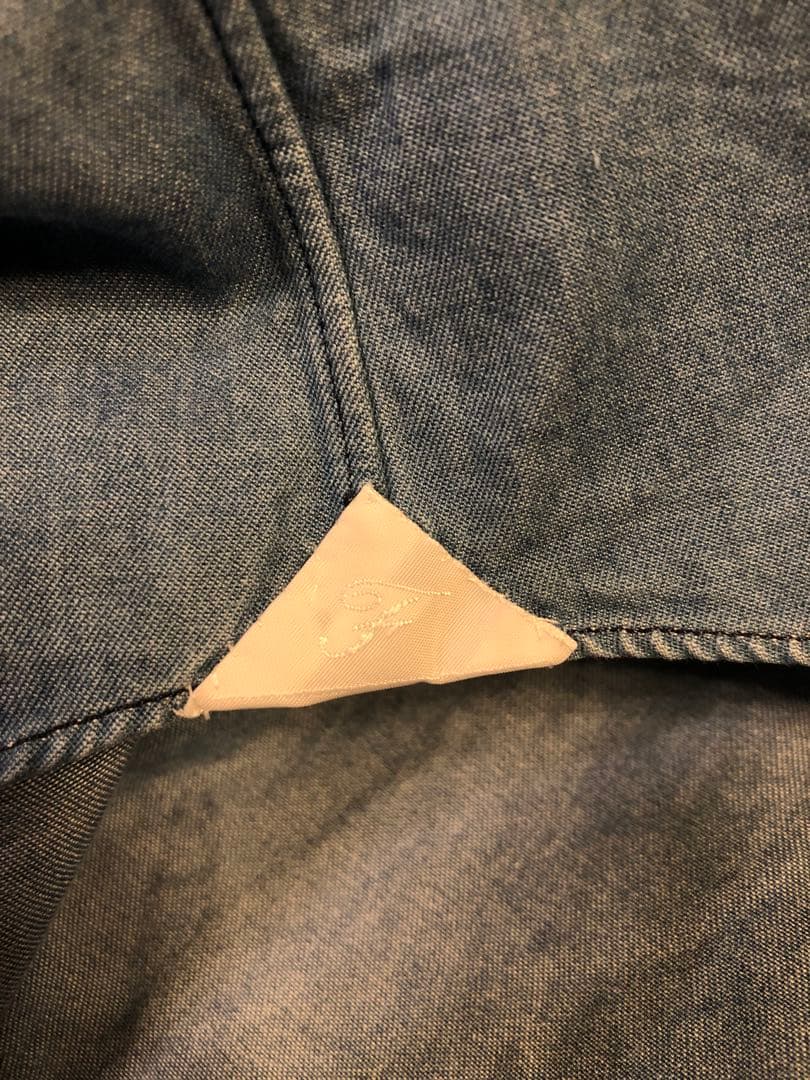 新作 フィナモレ MANUEL ワンピースカラー インディゴ デニムシャツ