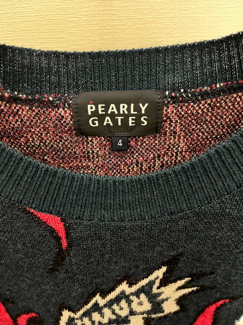 PEARLY GATES 恐竜柄 ニットセーター サイズ4
