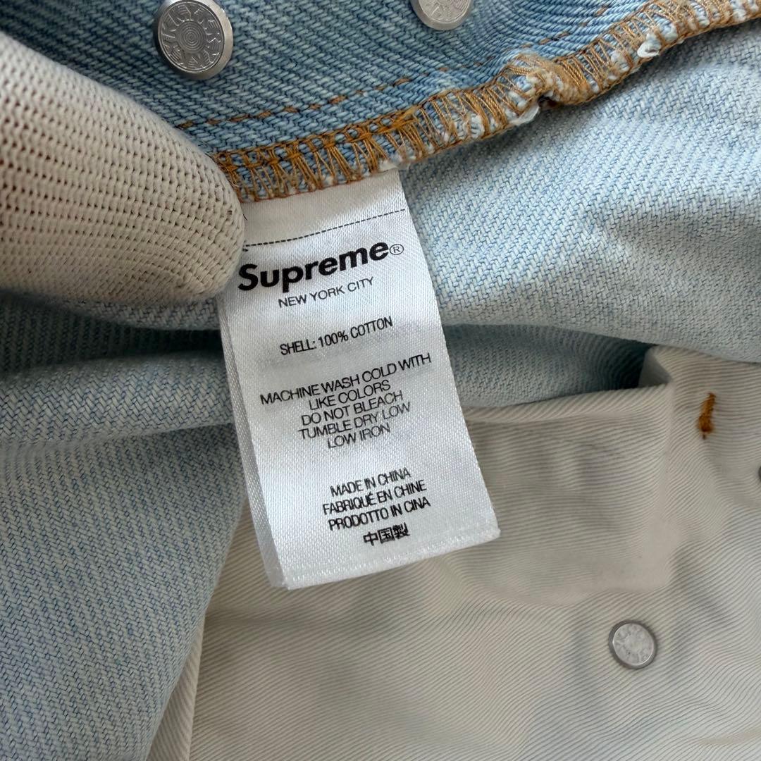 シュプリーム　デニム　スターロゴ　ワンポイント　レギュラーフィット 34サイズ