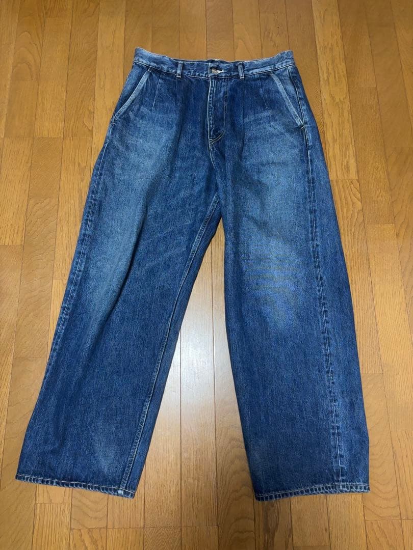 グラフペーパー SELVAGE DENIM TWO TUCK PANTS 値下