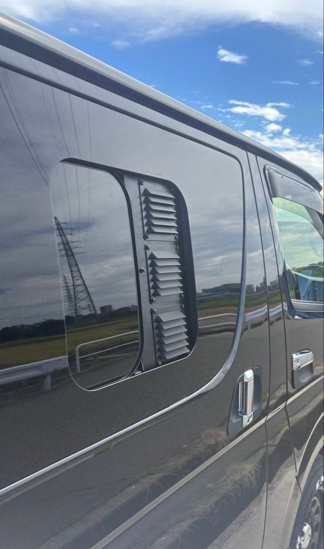 ハイエース 換気扇 ぴーちゃん 助手席 防虫ネット 6連用アタッチメント