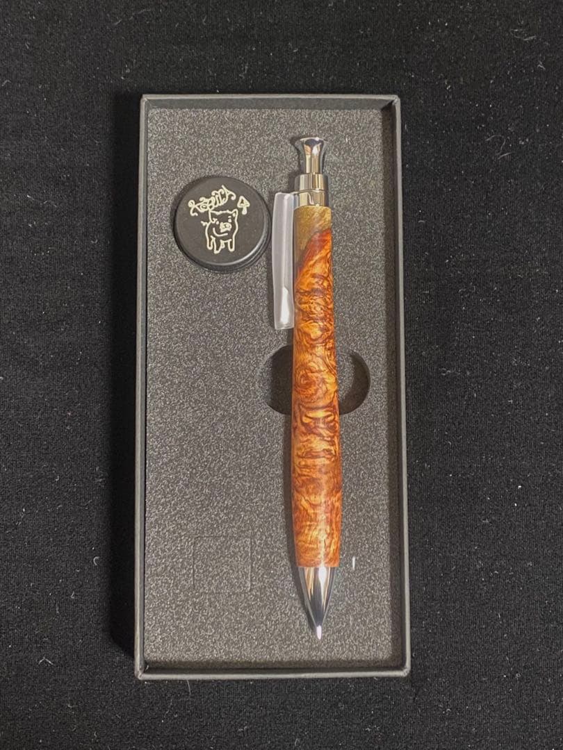 こぶた工房 シャープペンシル 極上花梨紅白 0.5mm