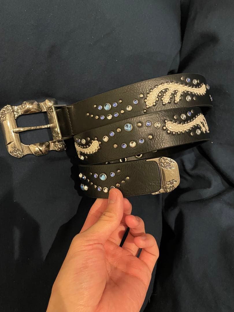 小物 trendtvision studs belt black S