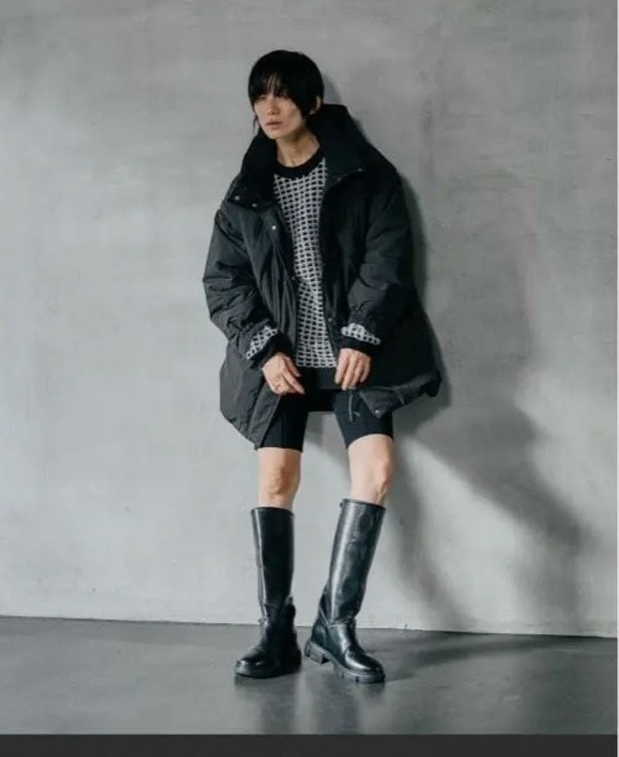 ほぼ未使用【完売品】エアサーマルマルチWAYロングコート　ブラック　撥水加工