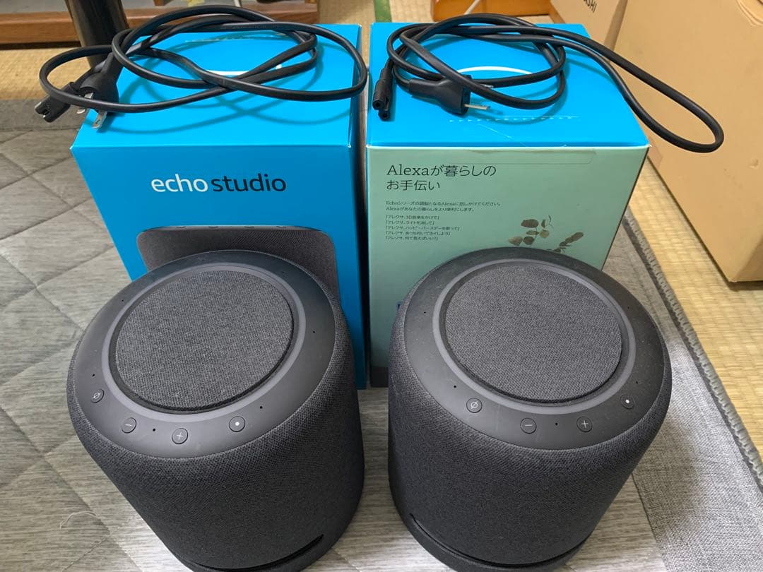 Echo Studio スピーカー　2個セット　オーディオケーブル付き